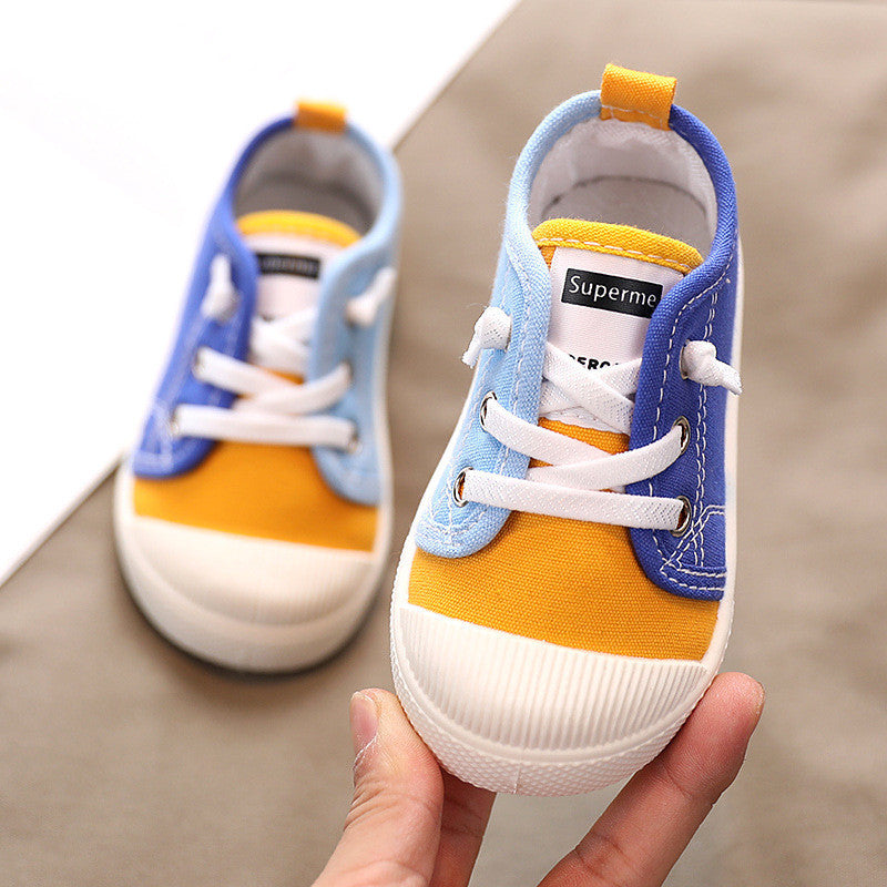 Babylane Kindergarten Indoor Shoes: Soft Canvas for Kids!