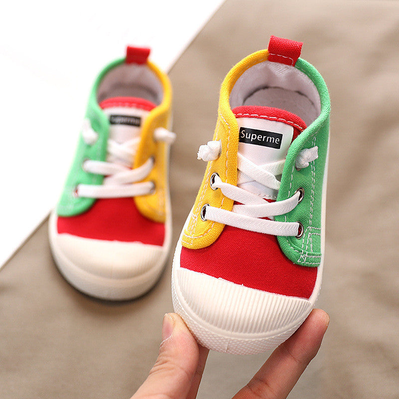 Babylane Kindergarten Indoor Shoes: Soft Canvas for Kids!