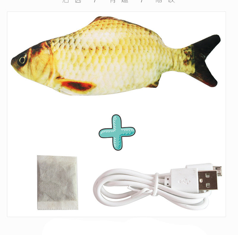 Baby Lane Simulation Fish Toy: Electric Jumping Fun for Cats!