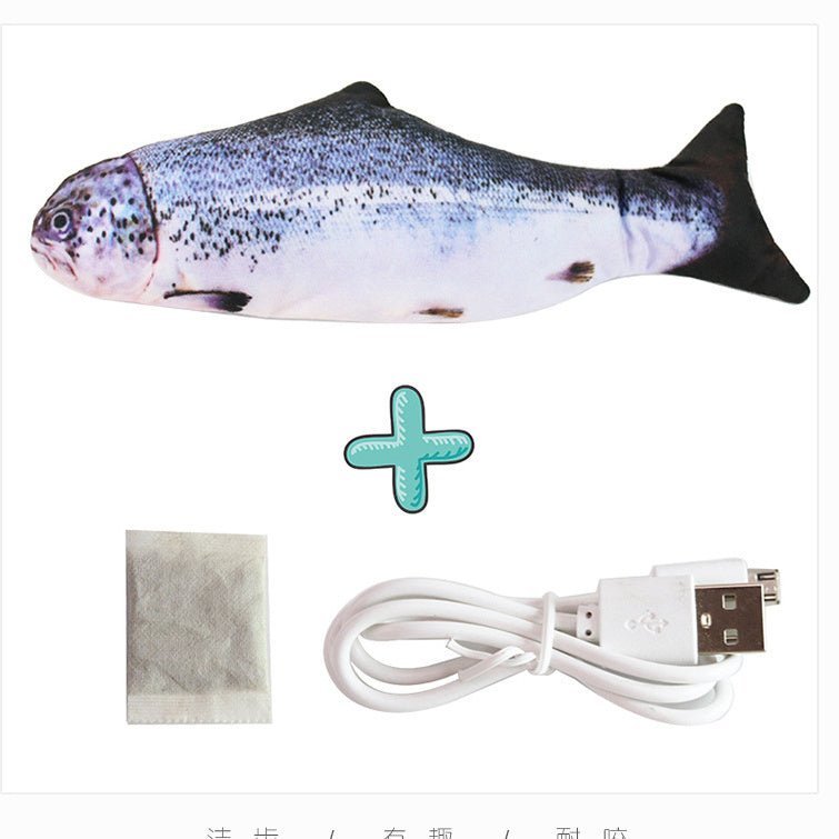 Baby Lane Simulation Fish Toy: Electric Jumping Fun for Cats!