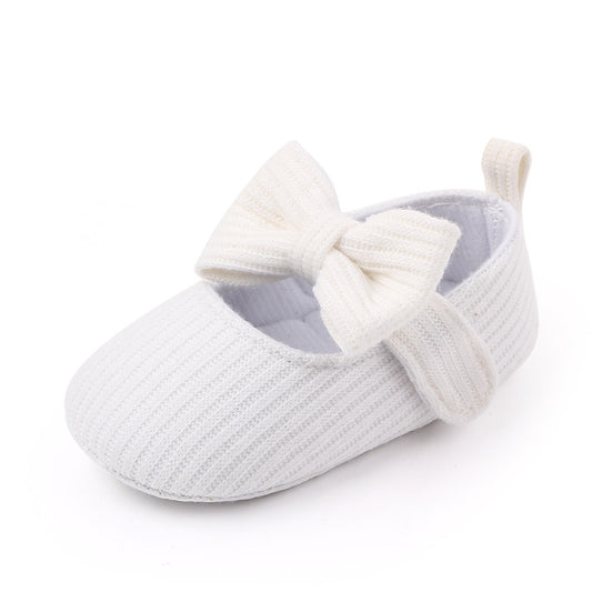 Baby Lane Princess Bowknot Woolen Moccasins – Cute Baby Shoes