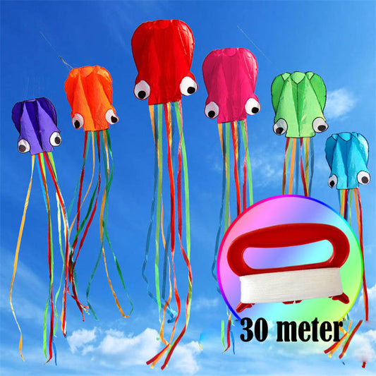 Babylane 4M Octopus Kite with Handle | 3D Power Kite for Outdoor Kids' Games