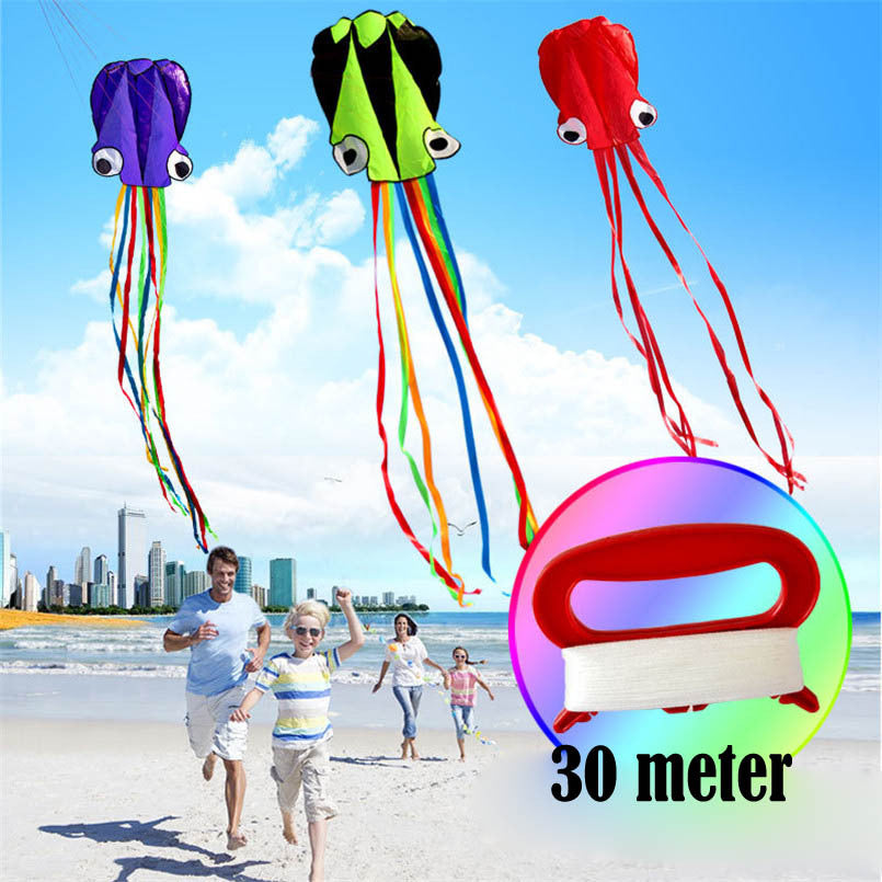 Babylane 4M Octopus Kite with Handle | 3D Power Kite for Outdoor Kids' Games
