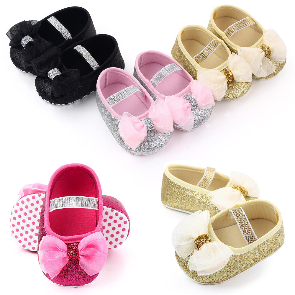 Baby Lane: Cute Newborn Baby Shoes – Soft-Soled Bow Princess Design