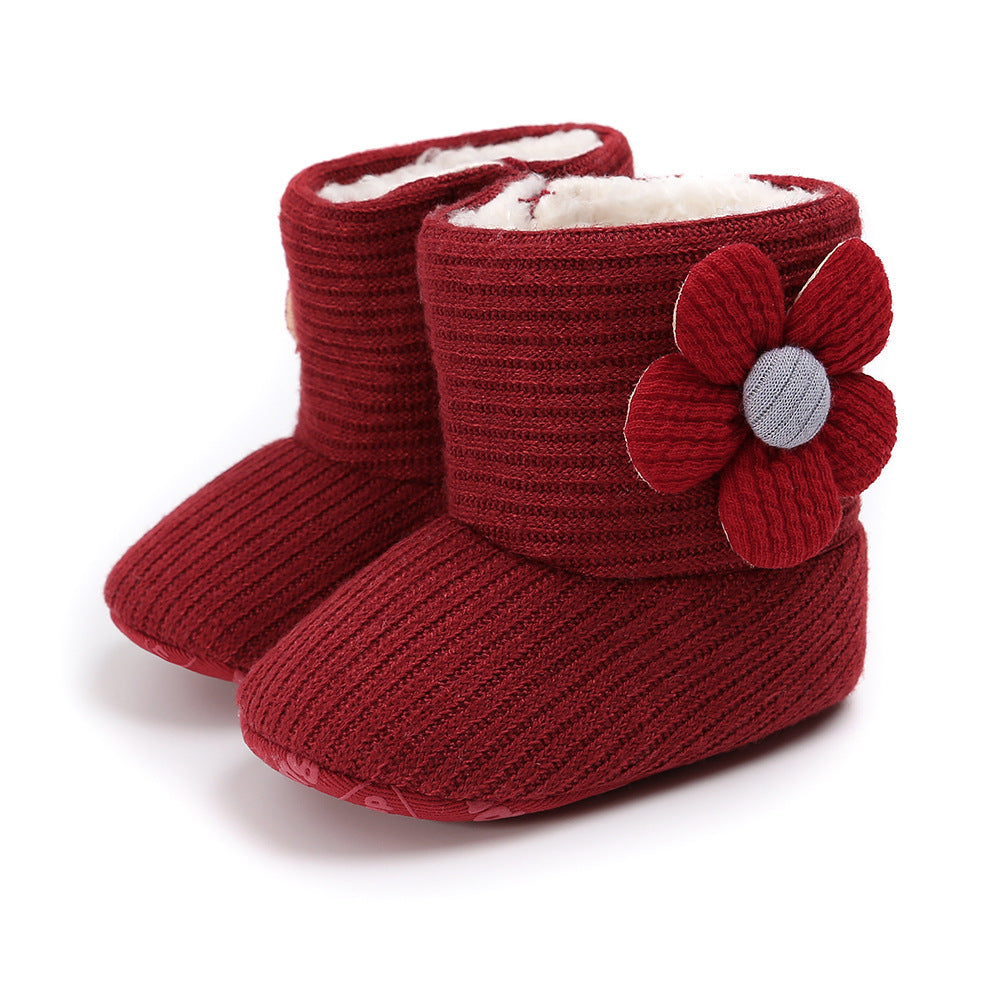 Baby Lane: Warm Sunflower Boots for Babies – Soft Cotton Toddler Footwear