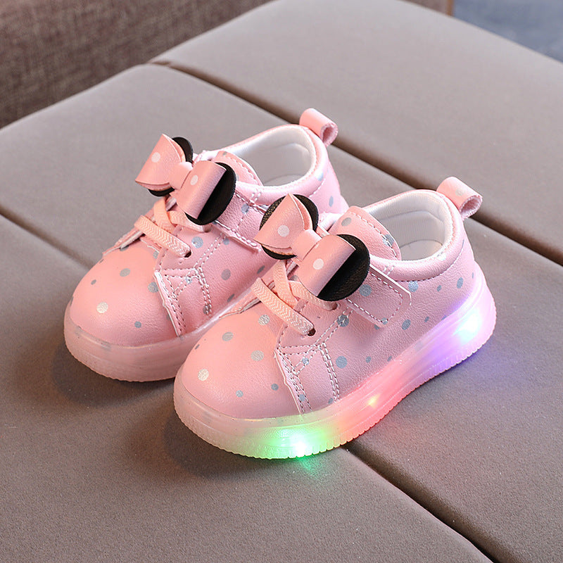 Baby Lane: Trendy LED Light-Up Shoes for Baby Girls – Breathable and Cute