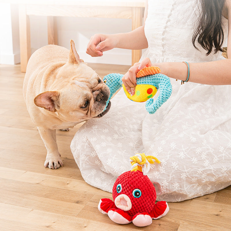 Baby Lane Noisy Plush Dog Toy: Bite-Resistant for Playful Chewers!