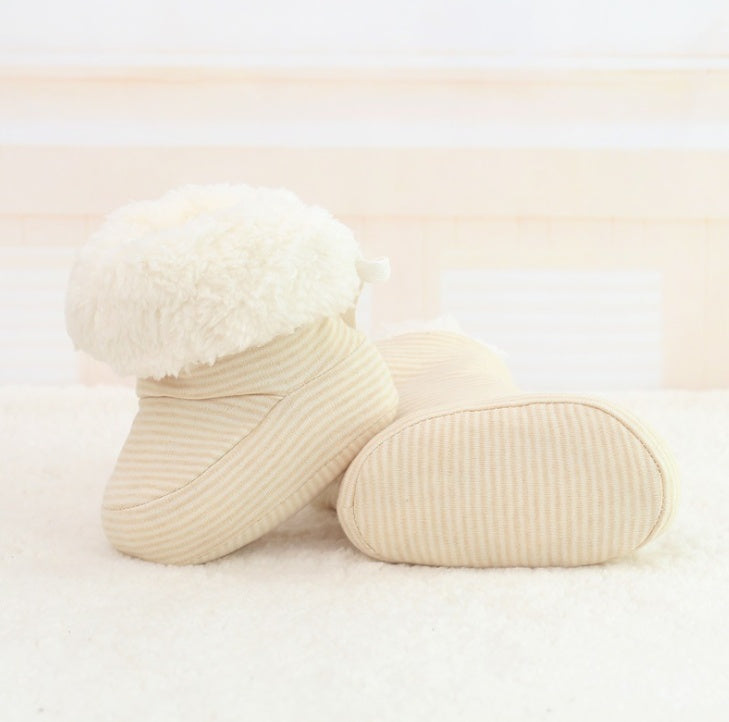 Baby Lane: Warm Print First Walkers for Babies – Soft Soled Toddler Shoes