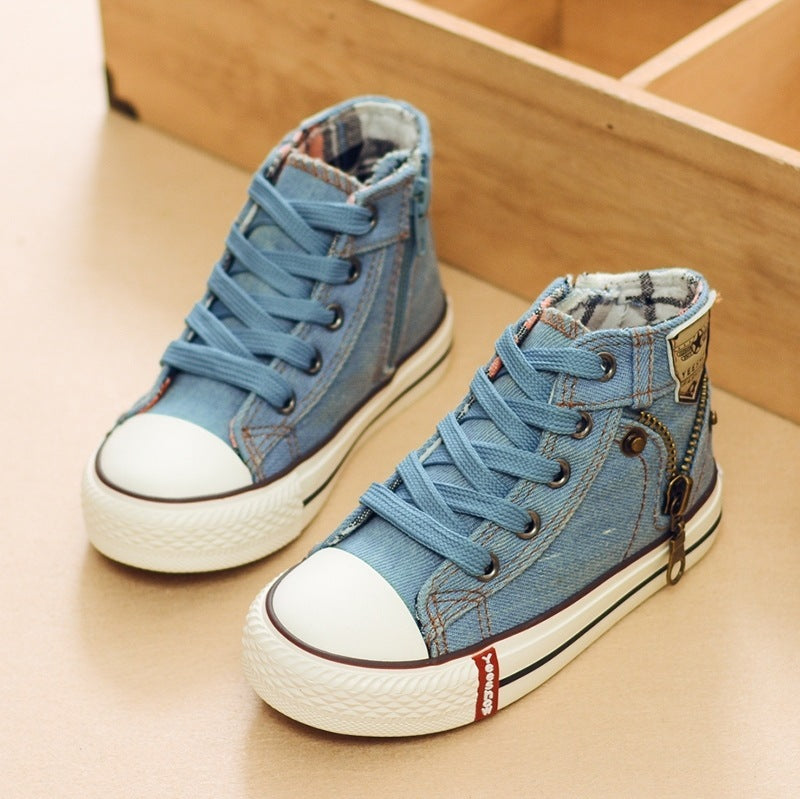 Baby Lane Casual Denim Sneakers – Breathable Sport Shoes for Boys and Girls!