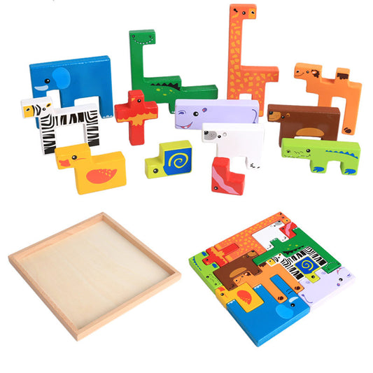 Baby Lane Creative Wooden Toys: 3D Stack Blocks for Birthdays and Christmas Gifts