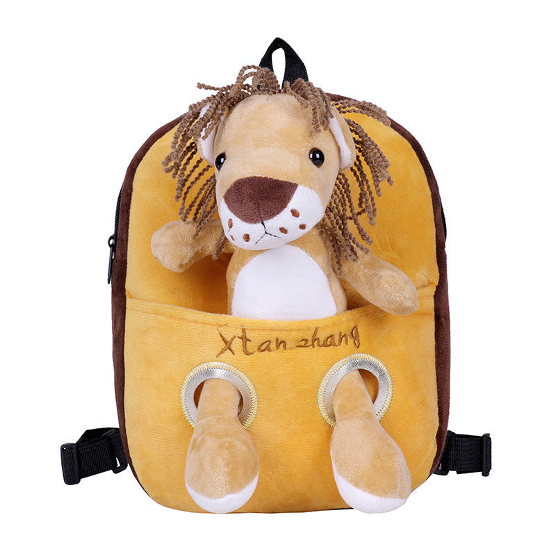 Baby Lane Cute Plush Kindergarten Backpack – Fun Double Shoulder Design!