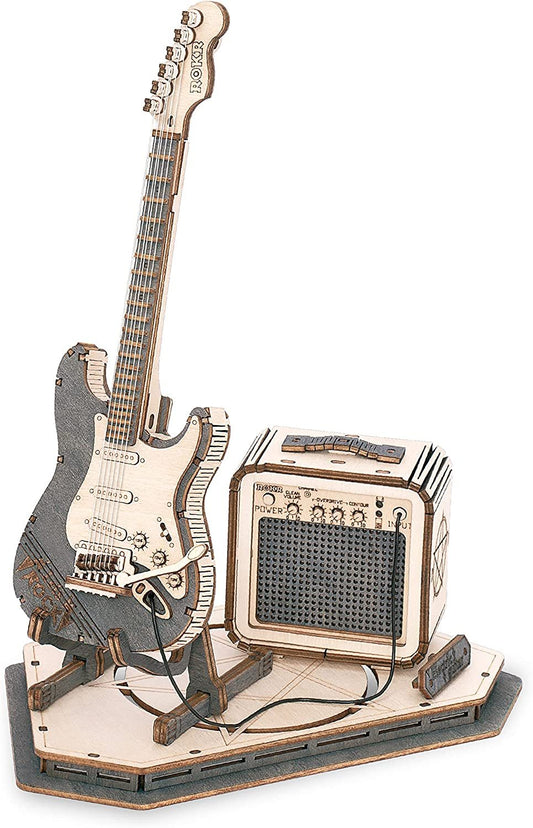 Baby Lane Robotime ROKR TG605K: Creative Electric Guitar Model Kit for Kids
