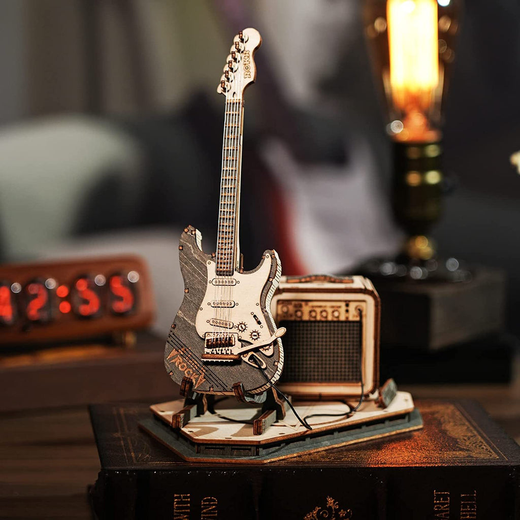 Baby Lane Robotime ROKR TG605K: Creative Electric Guitar Model Kit for Kids