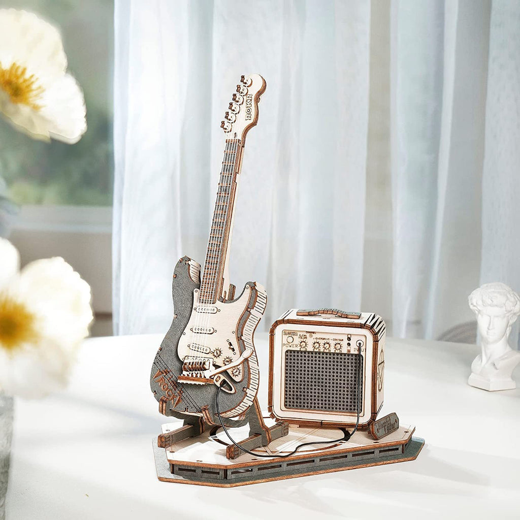 Baby Lane Robotime ROKR TG605K: Creative Electric Guitar Model Kit for Kids