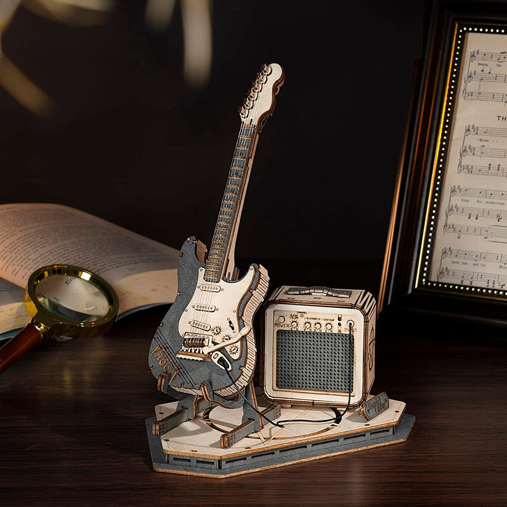 Baby Lane Robotime ROKR TG605K: Creative Electric Guitar Model Kit for Kids