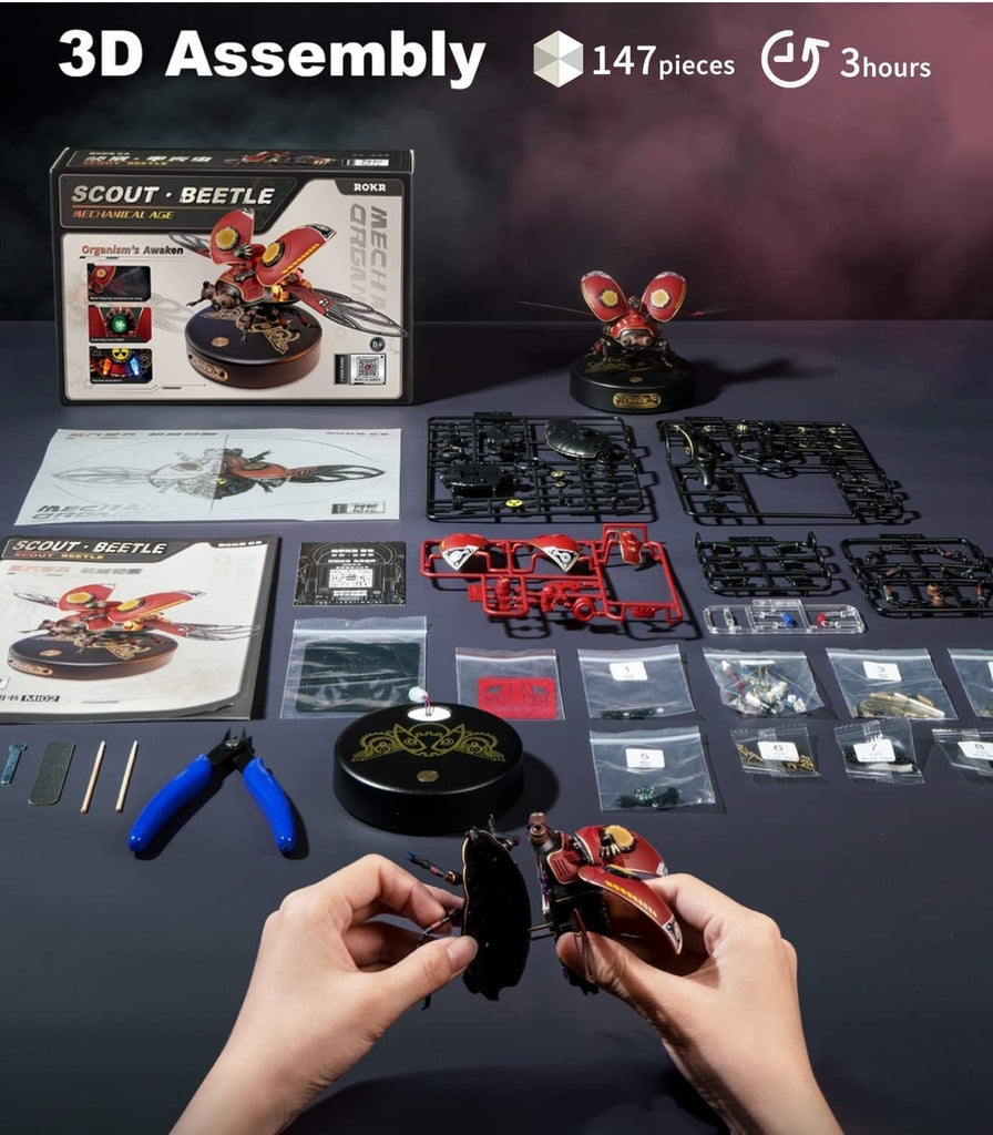 Baby Lane Robotime Rokr MI02: Mechanical Design Scout Beetle Metal Puzzle Toy