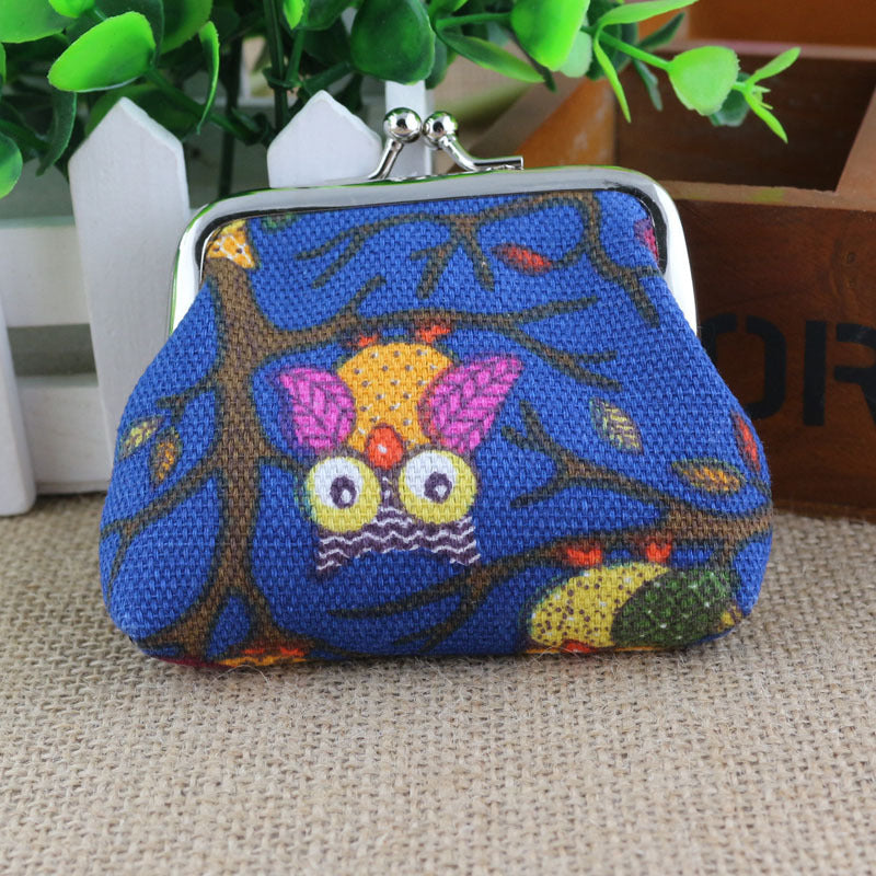 Baby Lane Korean Owl Coin Bag – Lovely Small Canvas Purse for Children