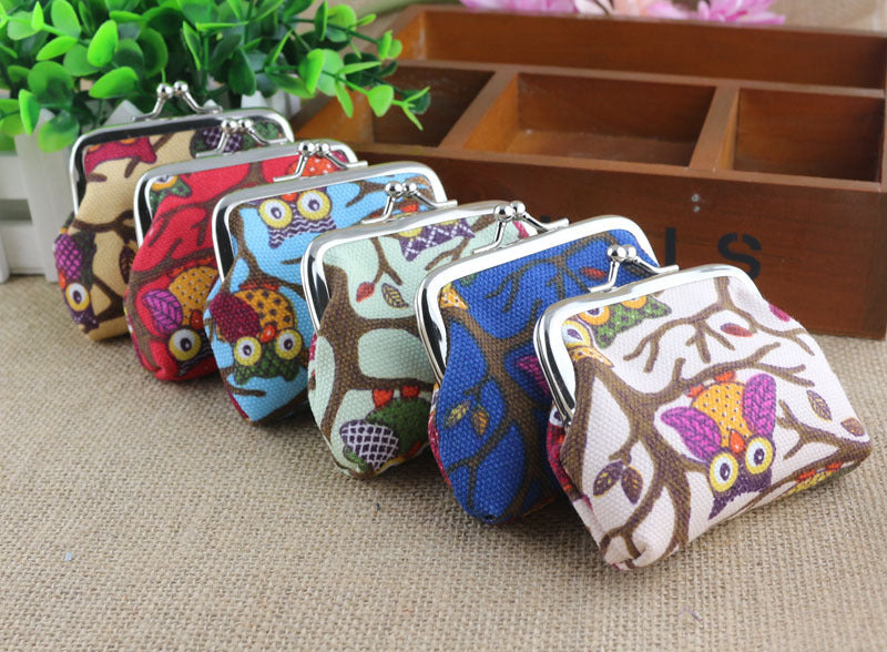 Baby Lane Korean Owl Coin Bag – Lovely Small Canvas Purse for Children