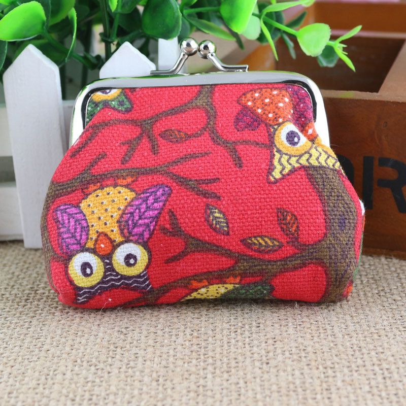 Baby Lane Korean Owl Coin Bag – Lovely Small Canvas Purse for Children