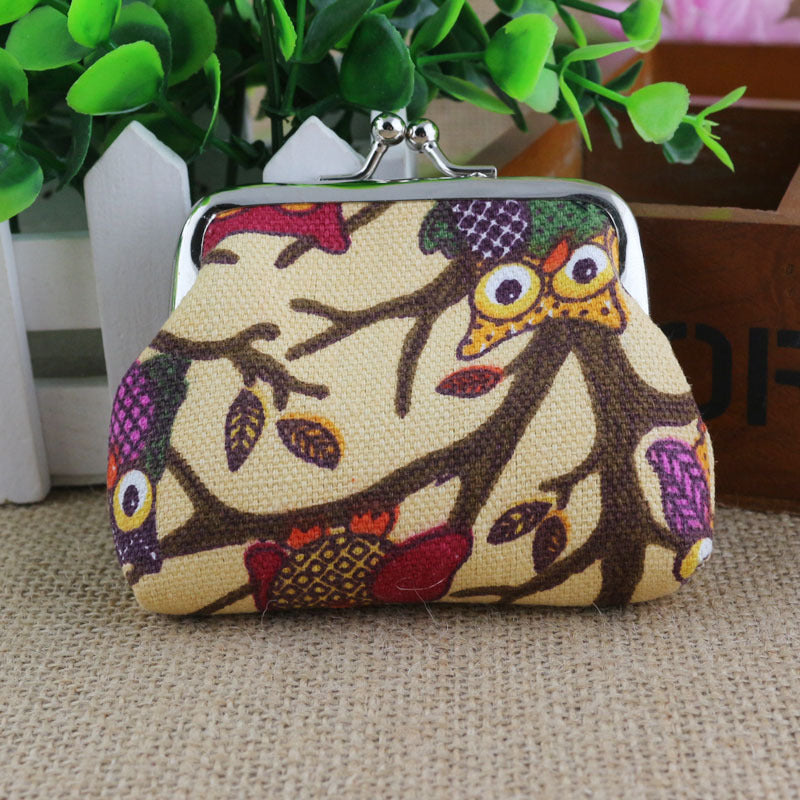 Baby Lane Korean Owl Coin Bag – Lovely Small Canvas Purse for Children