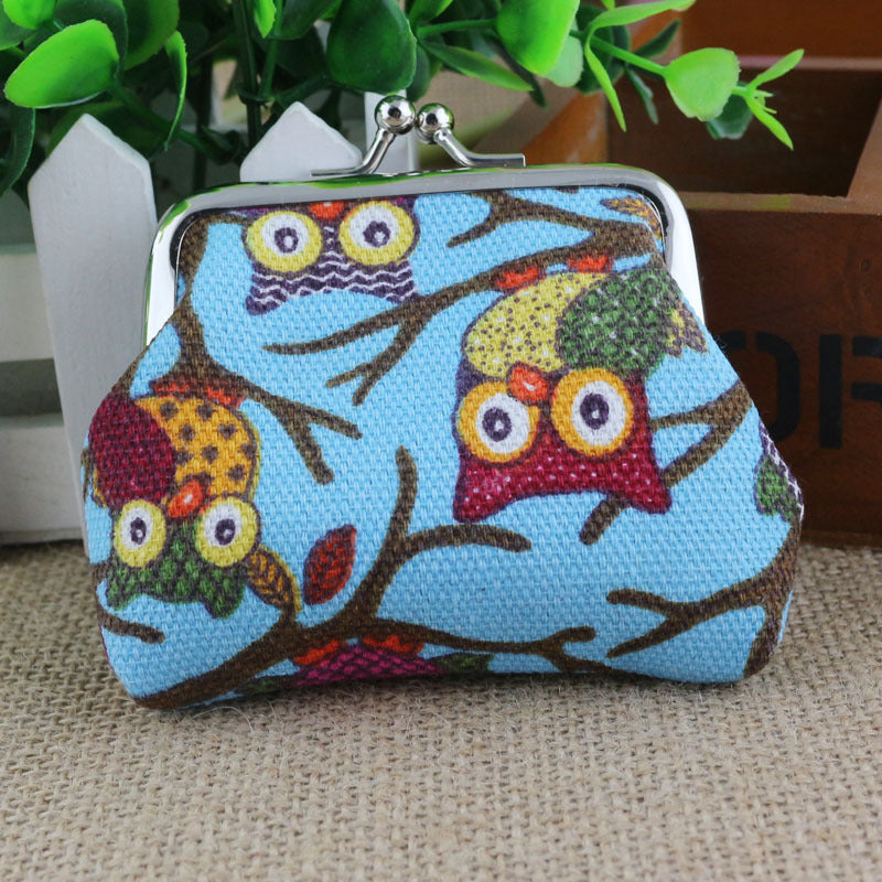 Baby Lane Korean Owl Coin Bag – Lovely Small Canvas Purse for Children