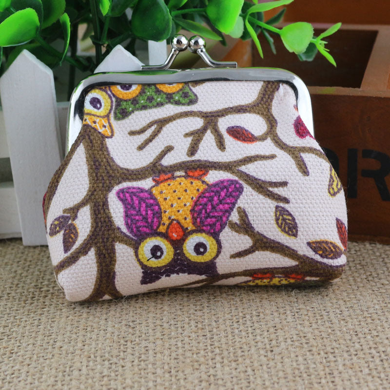 Baby Lane Korean Owl Coin Bag – Lovely Small Canvas Purse for Children