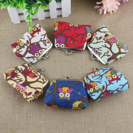 Baby Lane Korean Owl Coin Bag – Lovely Small Canvas Purse for Children
