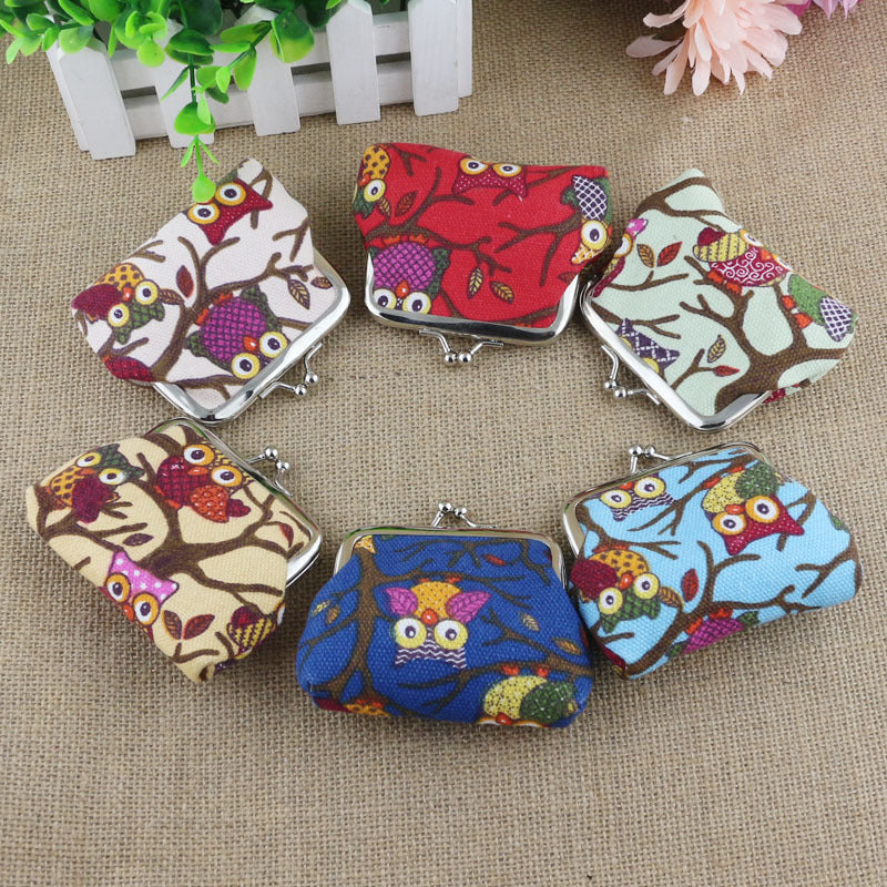 Baby Lane Korean Owl Coin Bag – Lovely Small Canvas Purse for Children