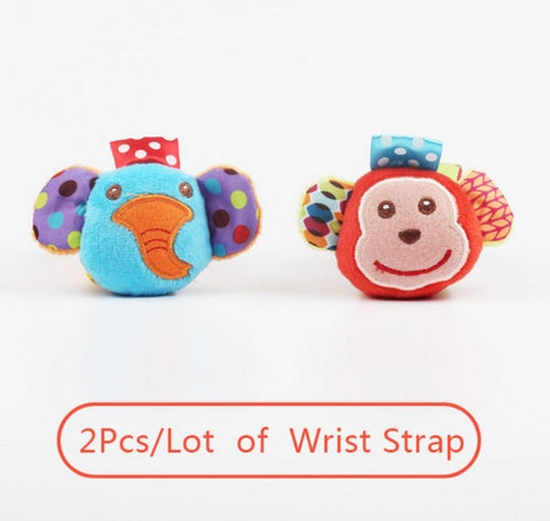 Baby Lane Infant Plush Sock Rattle with Wrist Strap (0-12 Months)