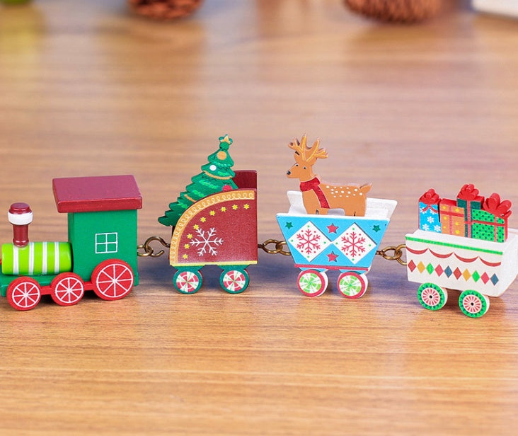 Baby Lane 4 PCS Mini Wood Train Toys: Fun and Durable Playset for Kids