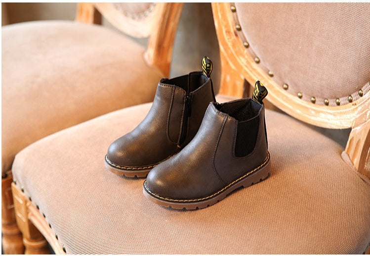 Baby Lane Fashionable Children's Boots – Short Leather Boots for Boys and Girls!