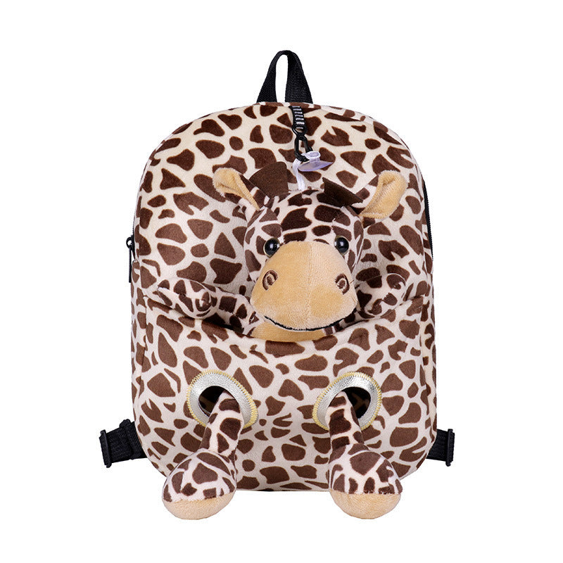 Baby Lane Cute Plush Kindergarten Backpack – Fun Double Shoulder Design!