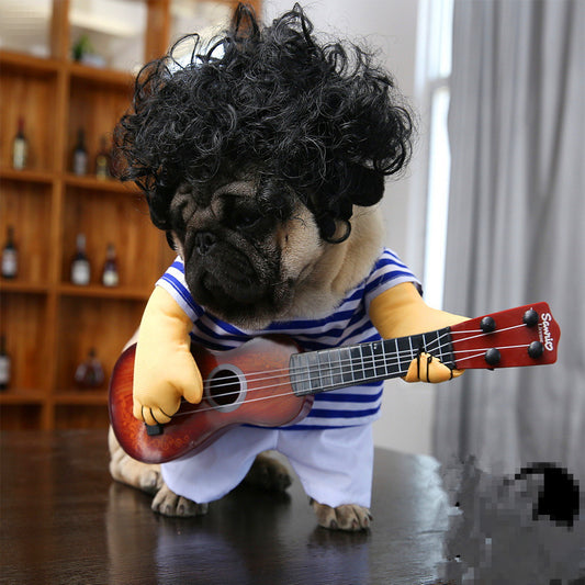 Baby Lane Pet Guitarist Outfit: Adorable Dress for Stylish Dogs!