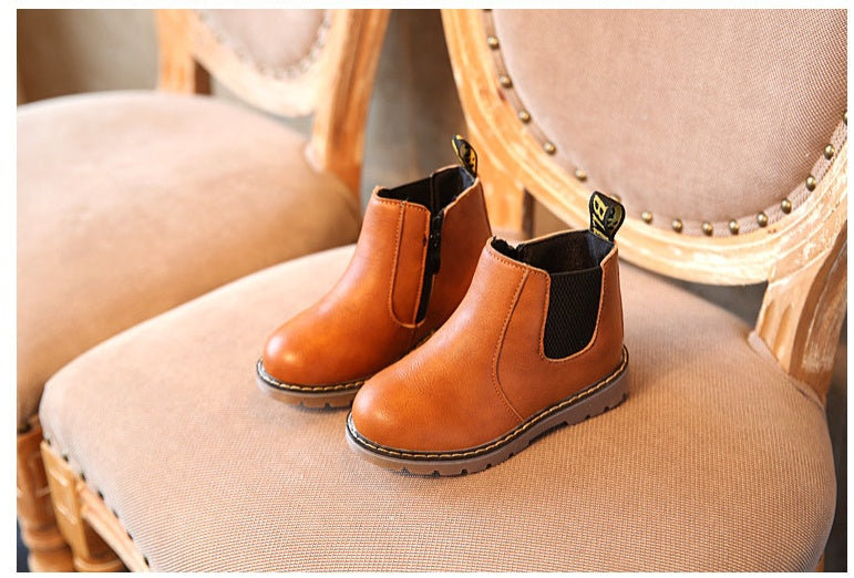 Baby Lane Fashionable Children's Boots – Short Leather Boots for Boys and Girls!