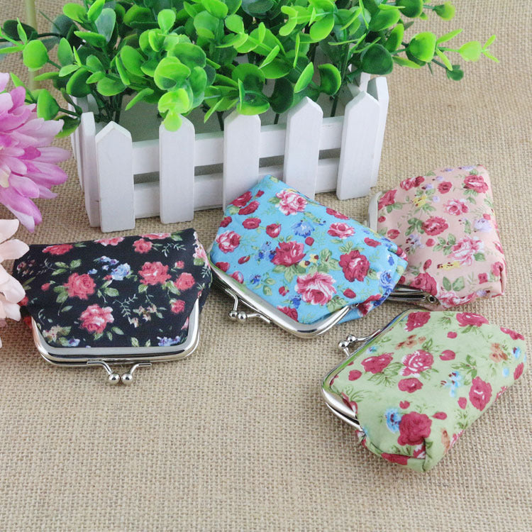 Baby Lane Korean Small Rose Cloth Purse – Cute Zero Wallet for Kids!