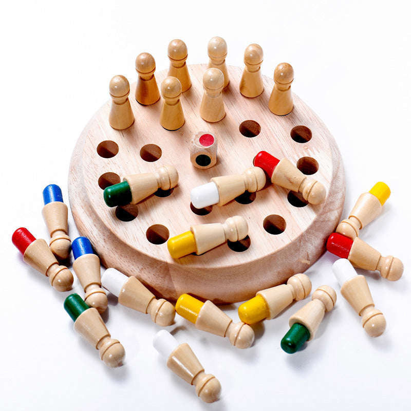Baby Lane Children's Wooden Memory Chess: Educational Toy for Early Learning