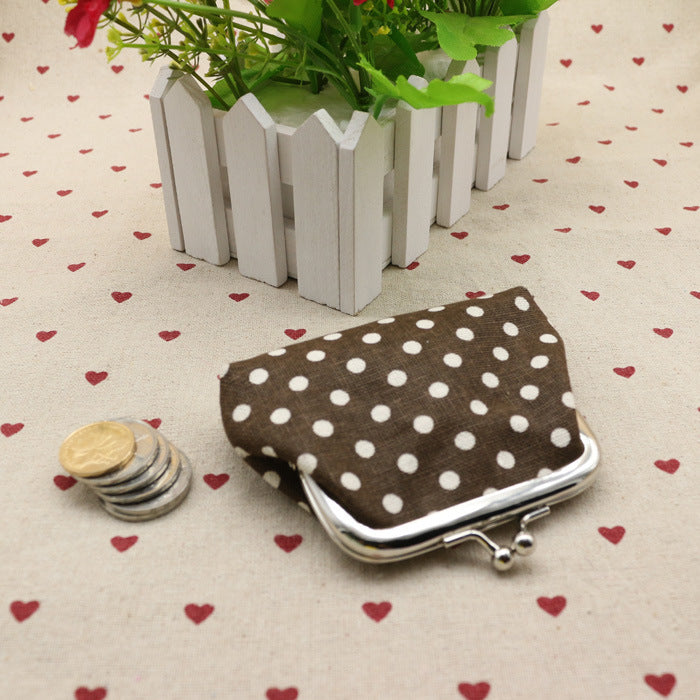 Baby Lane Adorable Linen Dots Coin Purse – Kids' Wallet for Small Gifts!"