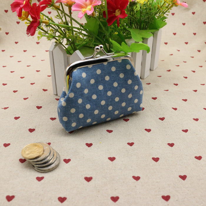 Baby Lane Adorable Linen Dots Coin Purse – Kids' Wallet for Small Gifts!"