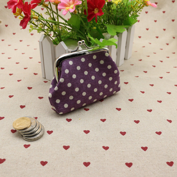 Baby Lane Adorable Linen Dots Coin Purse – Kids' Wallet for Small Gifts!"