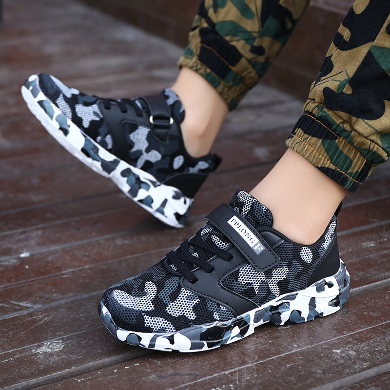 Babylane Kids' Camo Sports Shoes: Soft Bottom Design for Active Play