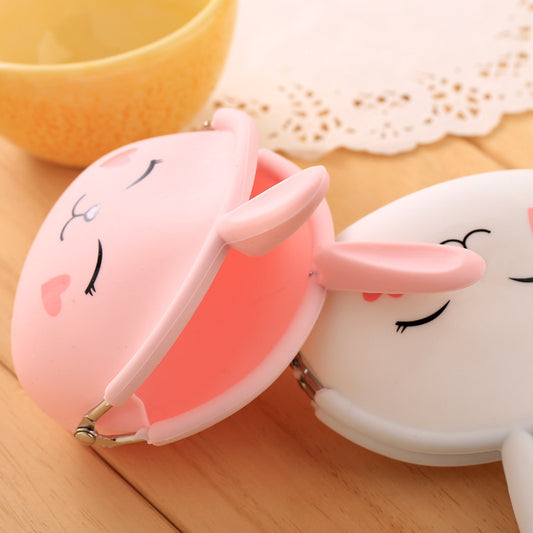 Baby Lane Lovable Rabbit Silica Gel Purse – Fun Key Bag for Ladies