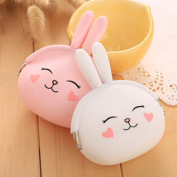 Baby Lane Lovable Rabbit Silica Gel Purse – Fun Key Bag for Ladies