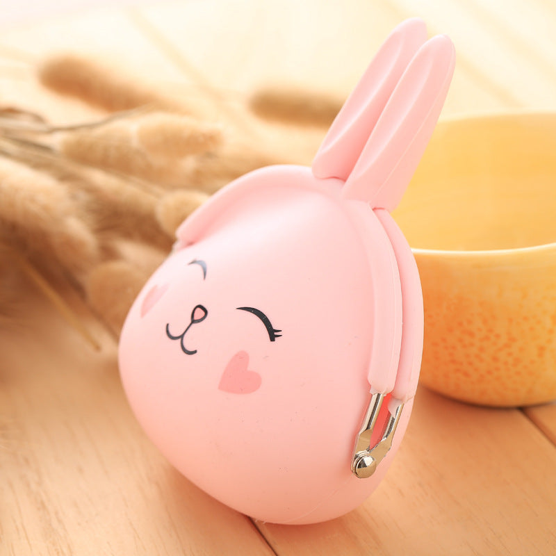 Baby Lane Lovable Rabbit Silica Gel Purse – Fun Key Bag for Ladies