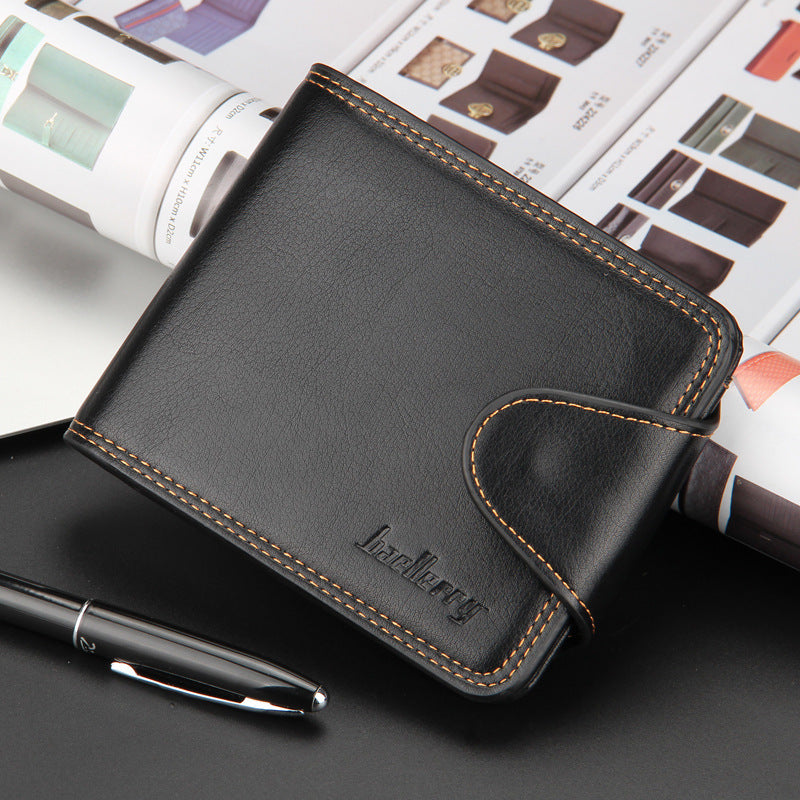Baby Lane Horizontal Zipper Wallet for Men – Casual Style with Buckle Closure