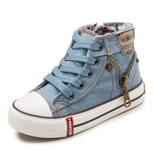 Baby Lane Casual Denim Sneakers – Breathable Sport Shoes for Boys and Girls!