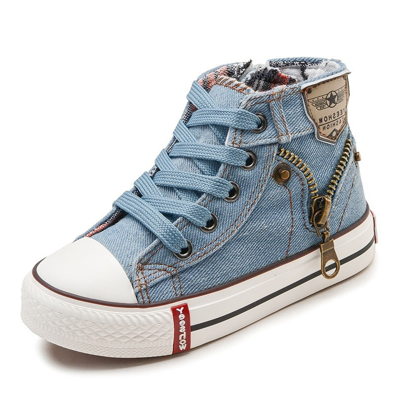 Baby Lane Casual Denim Sneakers – Breathable Sport Shoes for Boys and Girls!
