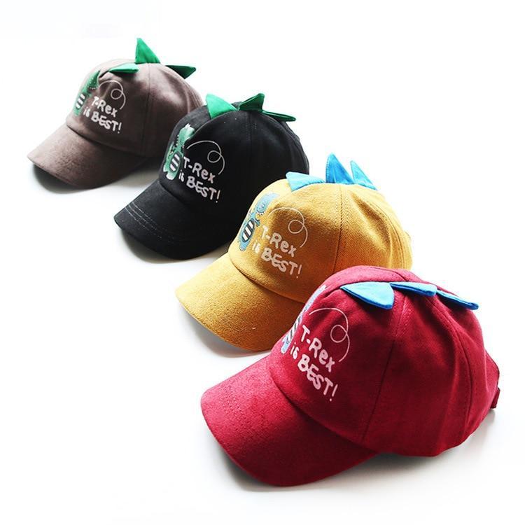 T-REX IS BEST'' DINOSAUR KIDS HATS