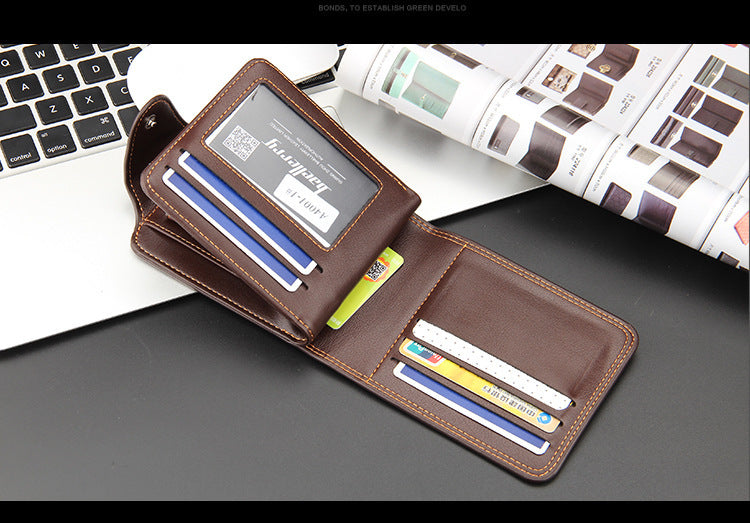 Baby Lane Horizontal Zipper Wallet for Men – Casual Style with Buckle Closure
