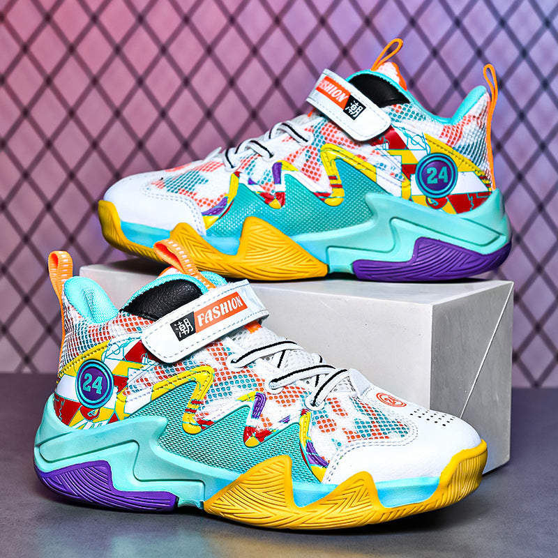 Babylane Boys' Basketball Shoes: Wear-resistant Mesh for Active Play