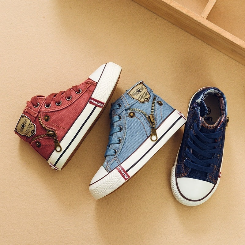 Baby Lane Casual Denim Sneakers – Breathable Sport Shoes for Boys and Girls!